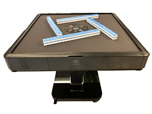 USA MJ Table Roller Coaster Style 40mm Chinese/Filipinos/American Mahjong Folding Automatic Mahjong Table Gray Color Ultra Thin 2 Set of Numbered usamjtable