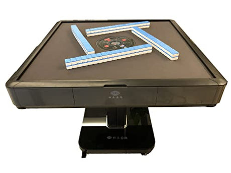 USA MJ Table Roller Coaster Style 40mm Chinese/Filipinos/American Mahjong Folding Automatic Mahjong Table Gray Color Ultra Thin 2 Set of Numbered usamjtable