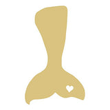 Mermaid Tail Cutout Unfinished Wood Summer Birthday Party Beach House Nautical Door Hanger MDF Shape Canvas Style 7 (6") Diverse Woodworking