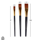 FolkArt Plaid Nylon Brush Set, 50559 Brown (3-Piece) FolkArt