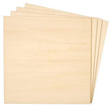8 Pack Thin 8x8 Wood Squares for DIY Crafts, Unfinished 1/4 Inch Basswood Plywood for Laser Cutting, Wood Burning Bright Creations