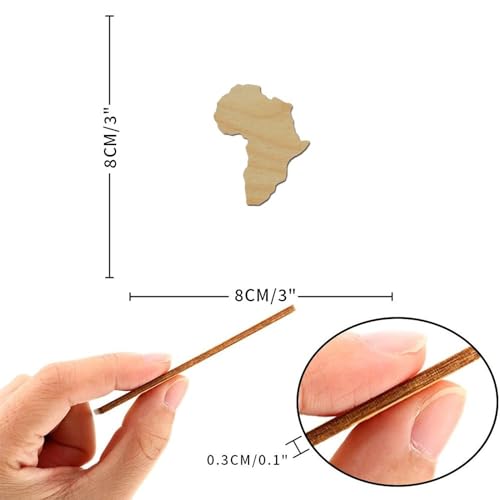 Africa Country Wood Craft Unfinished Wooden Cutout Art DIY Wood Sign Inspirational Farmhouse Wall Plaque Rustic Home Decor for Bedroom Living Room WoodArtSupply