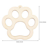 Healifty 30pcs Bear Printed Wood Chip Pendant Unfinished Wood Slices Bear Wood Cutout Unfinished Bookmark Bear Shape Gift Blank Bookmarks Wooden Healifty