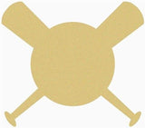 Bat and Ball Cutout Unfinished Wood Baseball Softball Sports MLB Major Little League MDF Shape Canvas Style 1 (6") Diverse Woodworking