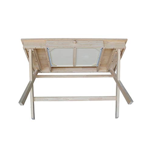 International Concepts Cross Leg Desk, Unfinished - WoodArtSupply