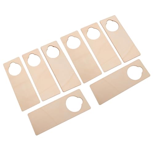 Operitacx 20Pcs Wood Door Knob Hanger Blank Wooden Door Knob Signs Cutouts for DIY Craft Unfinished Door Sign Direction Signs - WoodArtSupply