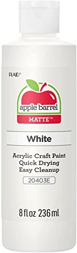 Apple Barrel Acrylic Paint in Assorted Colors (8 Ounce), 20403 White Apple Barrel