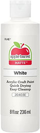 Apple Barrel Acrylic Paint in Assorted Colors (8 Ounce), 20403 White Apple Barrel