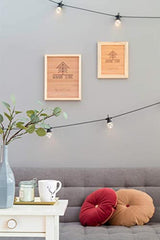 Wooden Picture Frames 8.5x11 - Set of 2-100% Eco Unfinished Wood - Thick Borders - Natural Wood Color for Wall mounting and Tabletop Display WOOD SIDE ORBIS