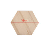 25Pcs Unfinished Hexagon Wood Pieces Blank 38mm/1.5inch Wood Shape Slices Wooden Cutouts Slices for DIY Decorations Crafts HERCHR