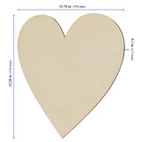 KEILEOHO 18 PCS 13.8 Inch Unfinished Wooden Heart, Heart Shaped Wood, Large Heart Wood Cutout, Heart Shaped Wood Blanks for Door Hanger, Valentine’s KEILEOHO