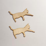 Set of 4 Unfinished Wooden Playful Cats Reaching Different Sizes 4'',6'',8'' and 12'',Cat Blank Cutout for DIY Wreath,Crafts Wall Decoration Pendants RUIXUAN