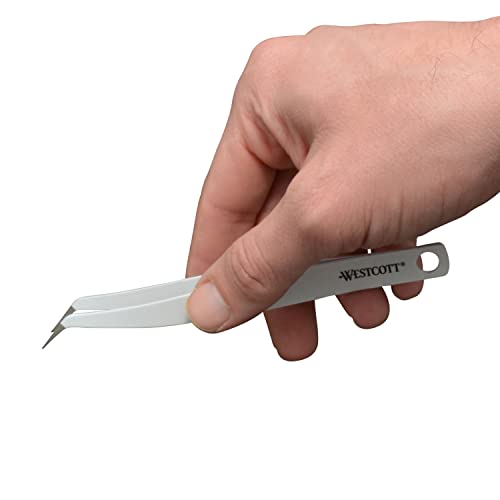 Westcott 00502 Die Cutting Crafting Tools Set with Crafting Tweezers, Detail Scissors, XL Scraper and Weeder Tool, 4 Piece Westcott
