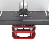 Router Lift with Top Plate, Aluminum Alloy, Universal Type for Woodworking Slotting Trimming Chamfering Table Top (Black) VBESTLIFE