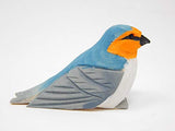 Selsela Barn Swallow Bird Figurine Home Decoration Art Statue Blue Miniature Wood Carved Small Animal Selsela