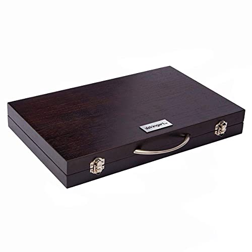 KINGART Mixed Media Art Set, Wood Case, Watercolor Cakes, Oil Pastels, Colored Pencils, Paint Brushes, Sanding Block, Eraser, Sharpener, Sketching, KINGART