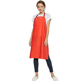 RECECASA Waterproof Vinyl Apron - Lined Linen, Chemical Resistant Work Apron Safe Cloth - for DishWashing, Lab Work, Butcher, Dog Grooming, Cleaning RECECASA