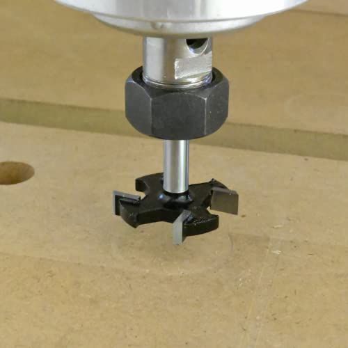 ROUTYBITS - 1-1/4 Diameter - Spoilboard Surfacing Router Bit - 1/4 in Dia Shank, 1/4 Inch Cut Length, Carbide Flattening CNC Router Bits RoutyBits