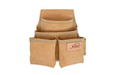 OX Tools OX-T264104 Trade Series Suede Leather Fastener Pouch - 4 Pockets, Multiple-Pockets, Heavy Duty Leather & Reinforced Riveting OX Tools
