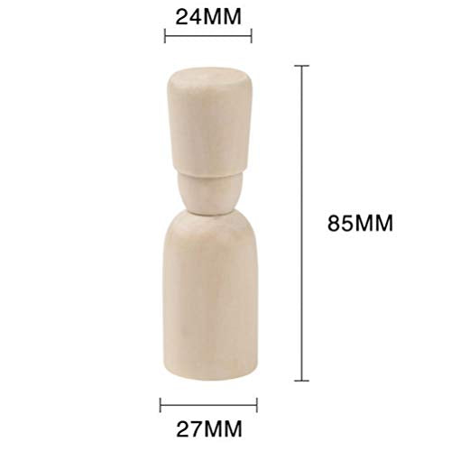 Healifty 10pcs Doodle Wooden Man Hand-Painted Wooden Puppet Craft Unfinished Wood Doll Bodies Wood Peg Dolls Kids Wooden Toys DIY Drawing Wooden Healifty