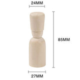 Healifty 10pcs Doodle Wooden Man Hand-Painted Wooden Puppet Craft Unfinished Wood Doll Bodies Wood Peg Dolls Kids Wooden Toys DIY Drawing Wooden Healifty