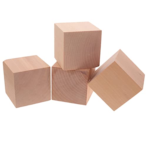 Kisangel 8 Pcs Blocks Solid Cube Wood Block Unfinished Wood Dice Unfinished Pine Cubes Unfinished Wooden Cubes Blank Wood Squares Blank Wood Dice Kisangel