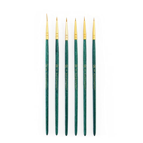 Royal & Langnickel Royal Zip N' Close Gold Taklon Detail 6-Piece Brush Set - WoodArtSupply