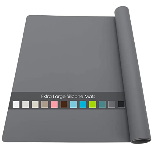 Extra Large Silicone Table Mat, Genuine Food-Grade Silicone Mat for Crafts Kids Dinner Placemat Desk Countertop Waterproof Protector Heat Insulation QPIX DIGITAL