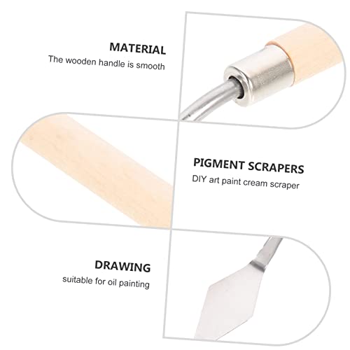 ibasenice 5pcs Art Scraper Metal Spatula Metal Tray Stainless Steel Spatula Metallic Spray Paint Spray Paint for Metal Drawing Scrapers Art Painting ibasenice