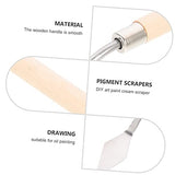 ibasenice 5pcs Art Scraper Metal Spatula Metal Tray Stainless Steel Spatula Metallic Spray Paint Spray Paint for Metal Drawing Scrapers Art Painting ibasenice