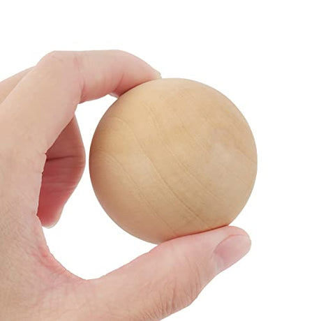 MOUYAT 20 PCS 2 Inch Round Wooden Balls, Unfinished Hardwood Balls, Natural Wood Craft Balls for Arts, Crafts, DIY Projects MOUYAT