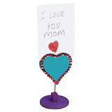 Colorations® Wooden Bobble Heart Note & Photo Holders, Set of 12, Craft for Kids & Fun Home Activities,Keepsake or Give a Personalize Gift, Create Colorations