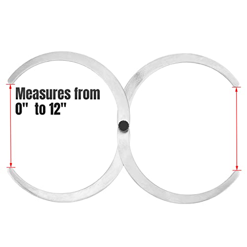 2 Pieces Double Ended Bowl Caliper Wood Turners Calipers Woodturning Calipers for Measuring Thickness Diameter, 6 to 7.9 inches Lothee