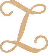 Monogram Letter Z Wooden 10 Inch Unfinished Initial, Wood Letters for Vine Monograms Nursery Decor, Blank Wall Art MDF Shape NEXTCraft