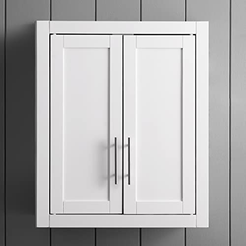 Crosley Furniture Savannah Bathroom Wall Cabinet, White Crosley Furniture