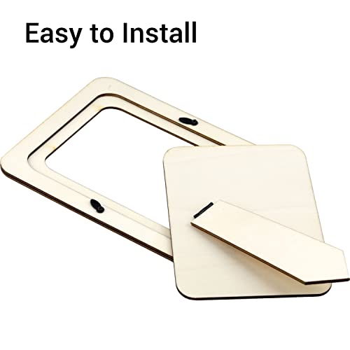 IFAMIO 2 Pack Wooden DIY Photo Frame Tabletop Wood Picture Frames Unfinished Solid Wood Picture Frames on Stand 4" x 6" Paintable Blank Rectangle IFAMIO