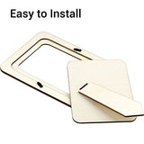 IFAMIO 2 Pack Wooden DIY Photo Frame Tabletop Wood Picture Frames Unfinished Solid Wood Picture Frames on Stand 4" x 6" Paintable Blank Rectangle IFAMIO