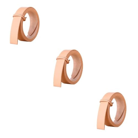 NOLITOY 3pcs Unfinished Leather Strap Watch Bands for Women Fajas Para Hombres Belt Leather Wrap Belt Leather Strips for Belts Mens Belts Diy NOLITOY