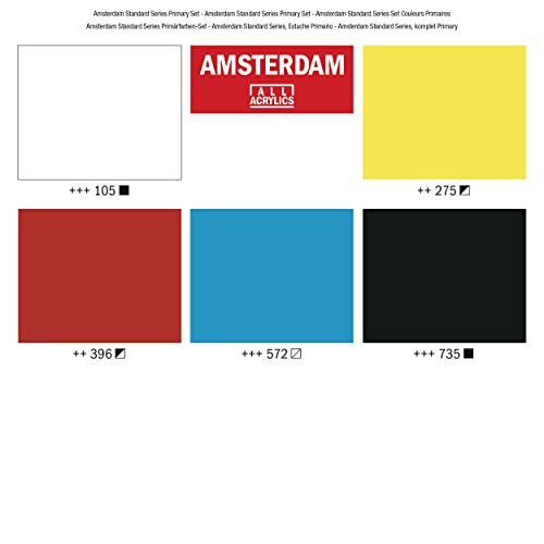 Amsterdam Standard Series acrylics primary set 5x 120 ml Amsterdam