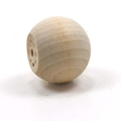 Mylittlewoodshop - Pkg of 6 - Ball with Flat Bottom - 1-1/4 inches in Diameter with 3/4 inch Flat Unfinished Wood(WW-KBB125-6) - WoodArtSupply