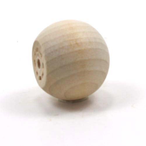 Mylittlewoodshop - Pkg of 6 - Ball with Flat Bottom - 1 inch in Diameter with 9/16 inch Flat Unfinished Wood(WW-KBB100-6) Unique Wood Shapes