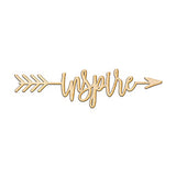 Inspire Right Arrow Wood Sign Home Decor Wall Art Hanging Rustic Unfinished 18" x 5" Woodums