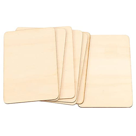 HOIGON 50 PCS Rectangle Unfinished Wood Pieces, 4 x 6 Inch Blank Basswood Wooden Sheets Wooden Cutout for Crafts, DIY, Painting HOIGON
