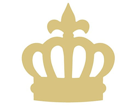 Crown Cutout Unfinished Wood Nursery Cutout Kids Decor/Birthday Party/Mystical Door Hanger MDF Shape Canvas Style 2 (12") Diverse Woodworking