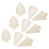 TEHAUX Unfinished Wood Christmas Tree 9pcs Wooden Christmas Trees to Paint Blank Wooden Peg Dolls Xmas Tree DIY Crafts Wooden Puppet Blank Figurines TEHAUX