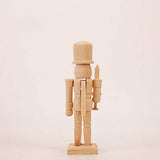 VOSAREA Christmas Wooden Nutcracker Wooden Unfinished Walnut Soldier DIY Blank Unpainted Nutcracker Puppet for Christmas DIY Crafts VOSAREA
