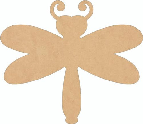 Wooden Heart Dragonfly 8'' Cutout, Unfinished Wood Animal Craft Shape, Kids Insect MDF NEXTCraft