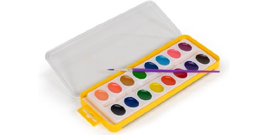 RoseArt 16-Color Washable Watercolors with Brush, Packaging May Vary (DFB79) - WoodArtSupply