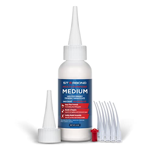 Starbond 2 oz. Medium CA Glue (Premium Cyanoacrylate Super Glue) for Quick Glue-ups, Woodworking, Woodturning, Hobby Models - WoodArtSupply