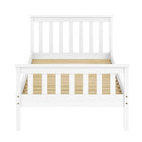 Urban Home Furniture Classic Shaker Style Farmhouse Rustic Solid Pine Platform Bed, Solid Wood Foundation with Wood Slat Support, No Box Spring Urban Home Furniture